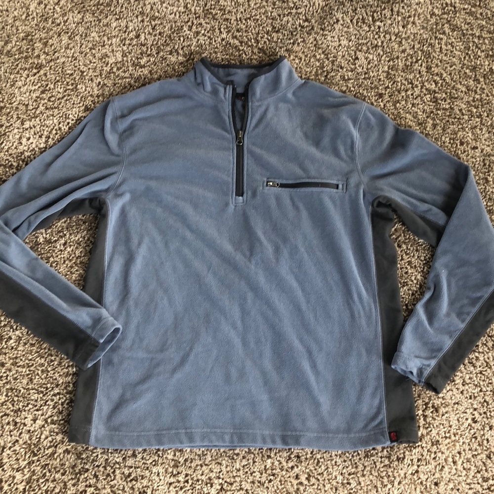 blue half-zip pullover!!!